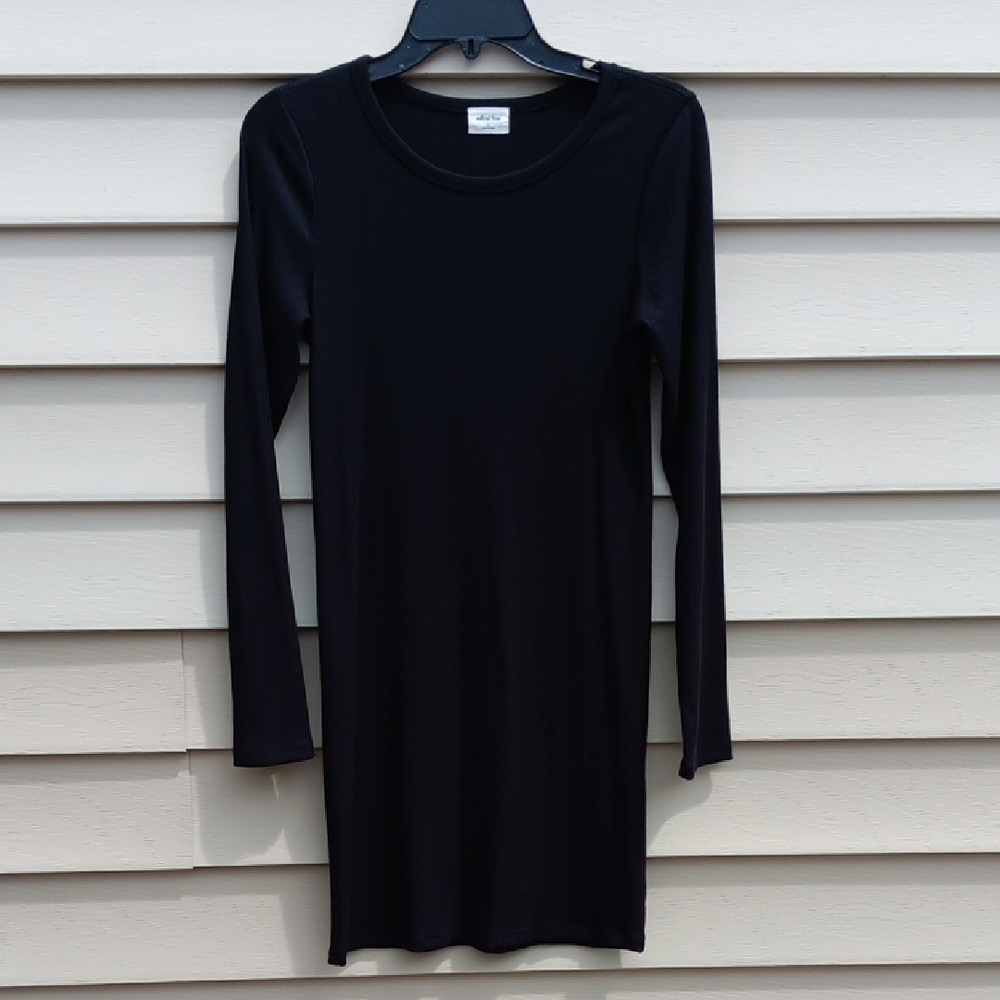 WILFRED FREE Women's Elegant Black Long Sleeve Bodycon Dress - Large